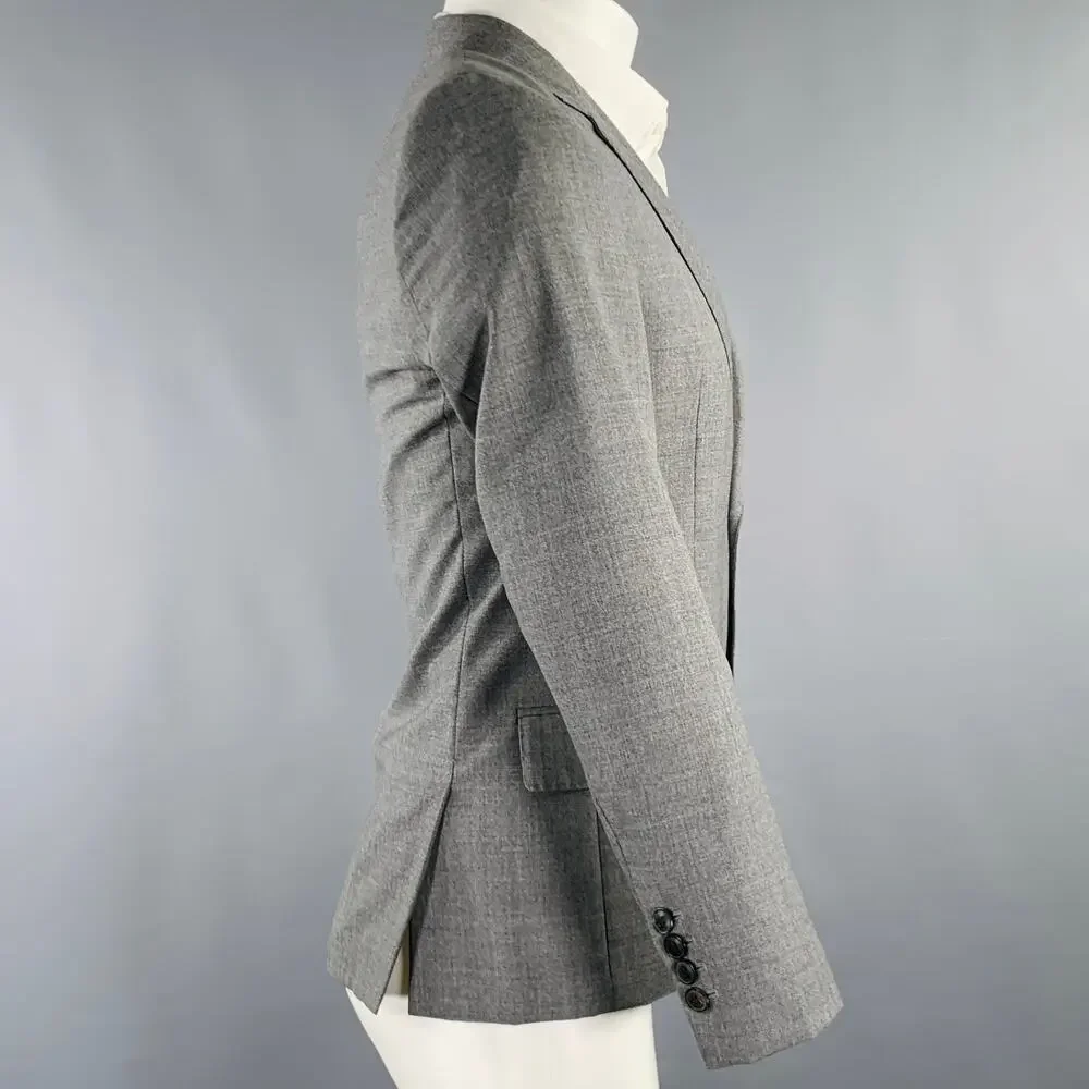 AMI Size 38 Grey Single Breasted Sport Coat